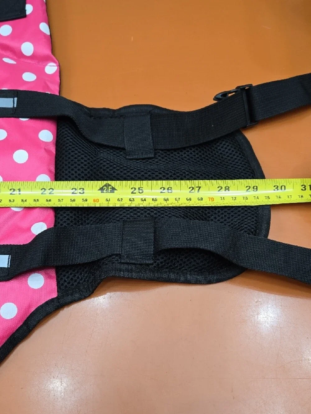 Pink With White Polka Dot Dog Life Vest, Size Large